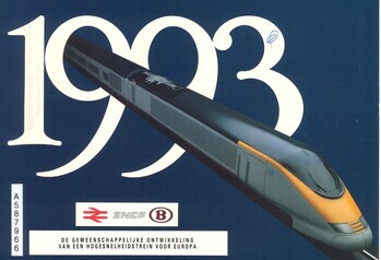 1993. BR. SNCF. NMBS. De gemeenschappelijke ontwikkeling van een hogesnelheidstrein voor Europa. Een trein voor de toekomst